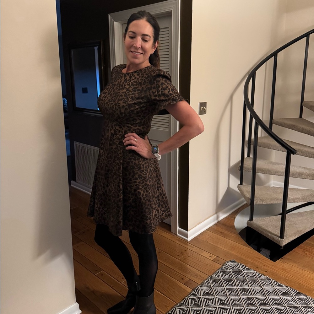 Andrew Marc Animal Print Mini Dress